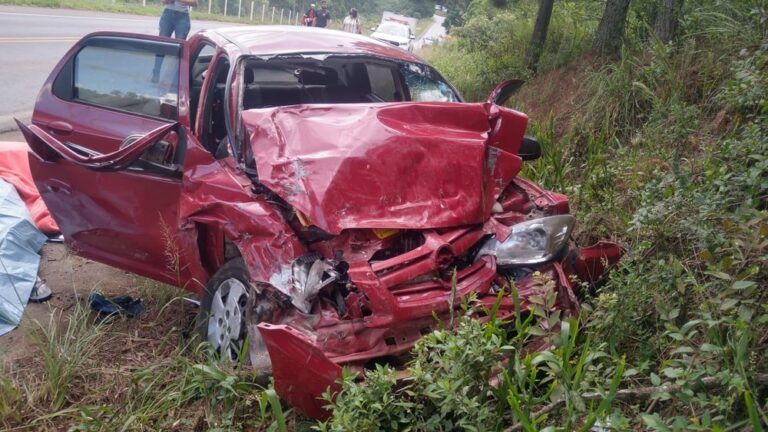 Criança de 5 anos morre após motorista alcoolizado invadir pista contrária e causar acidente