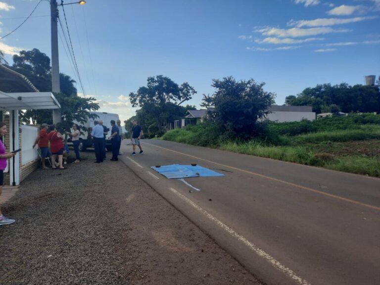 Idosa morre após ser atropelada por motocicleta