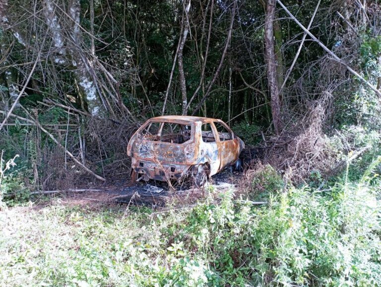 Corpo carbonizado é encontrado dentro de veículo incendiado