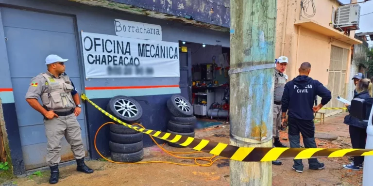 Homem é morto com nove tiros na frente de borracharia