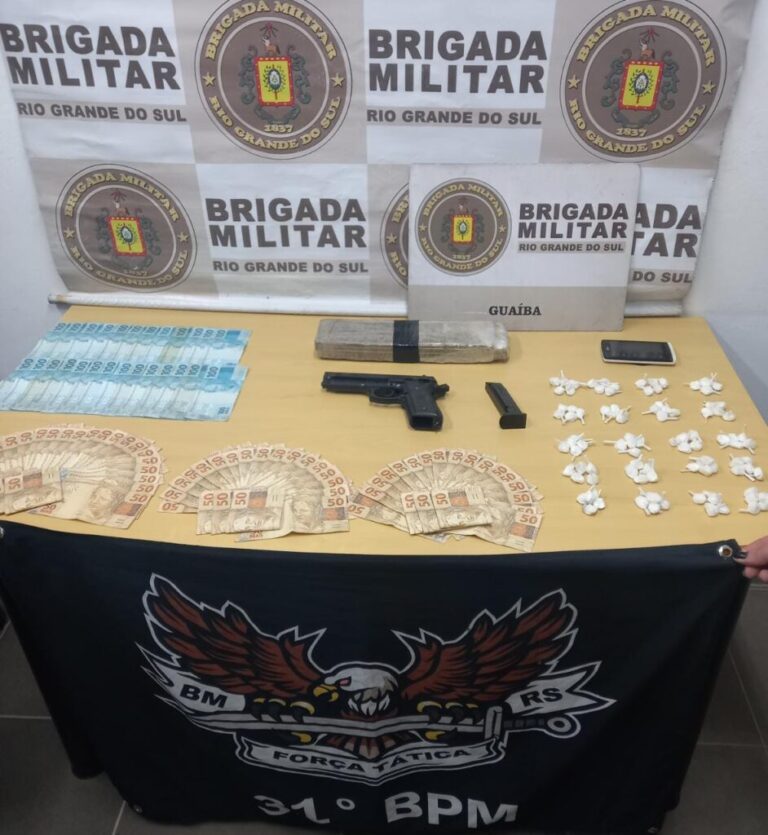CAIU A CASA | Bandido conhecido da polícia é preso com drogas, arma de brinquedo e mais de R$ 6 mil