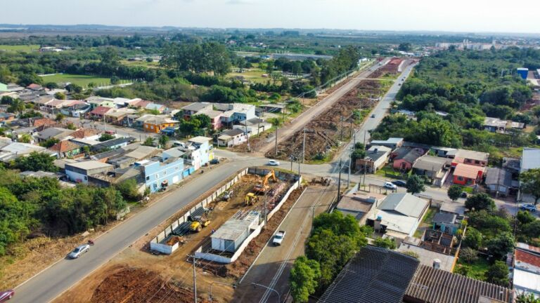 Obras da Perimetral Oeste, em Canoas, já chegam a 60% de conclusão
