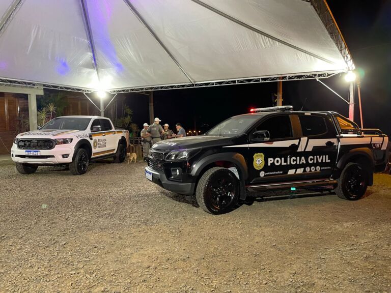 Prefeitura de Nova Santa Rita entrega viaturas 0km para a Brigada Militar e Polícia Civil