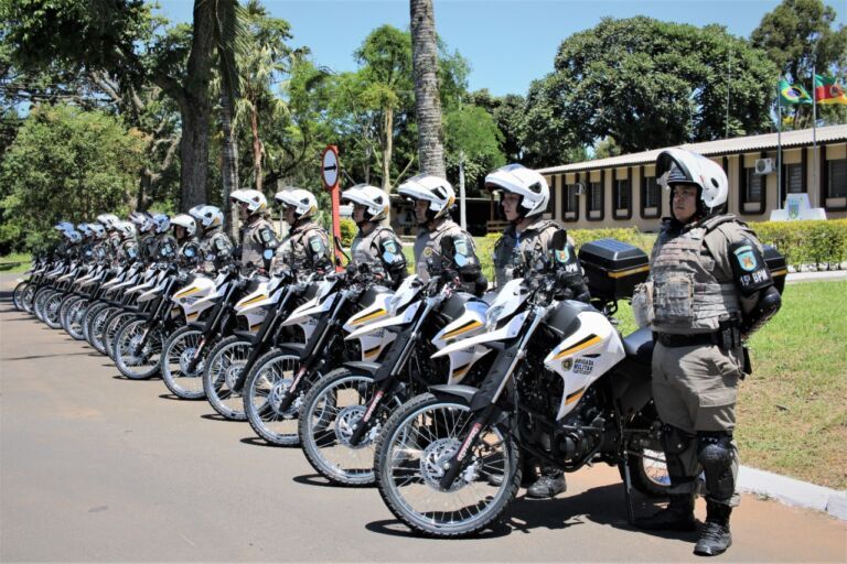 Brigada Militar ganha mais de 15 novas motos para policiamento em Canoas