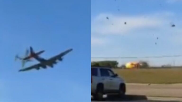 Aviões se chocam e tripulação morre