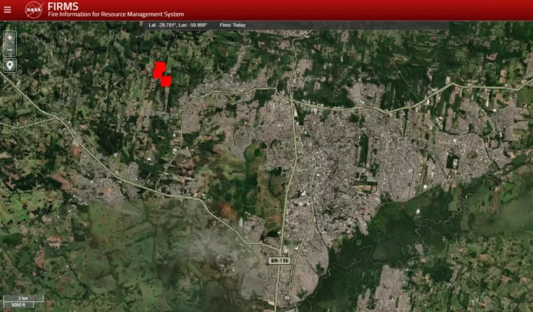 Nasa identifica incêndio que destruiu empresa em Nova Santa Rita