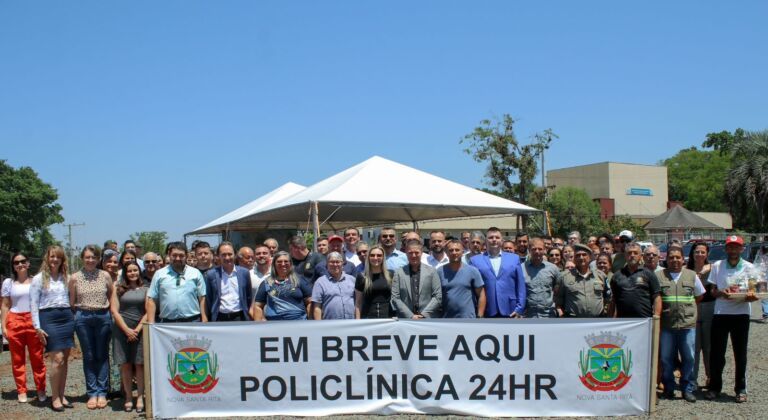 NOVA SANTA RITA | Prefeito Rodrigo Battistella assina ordem de início da Policlínica 24h, maior obra da história cidade