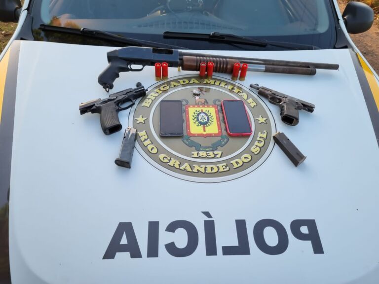 Brigada Militar prende criminosos que queriam matar traficante rival em Nova Santa Rita