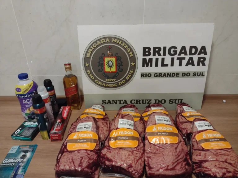 Homem tenta roubar picanha de mercado e acaba preso