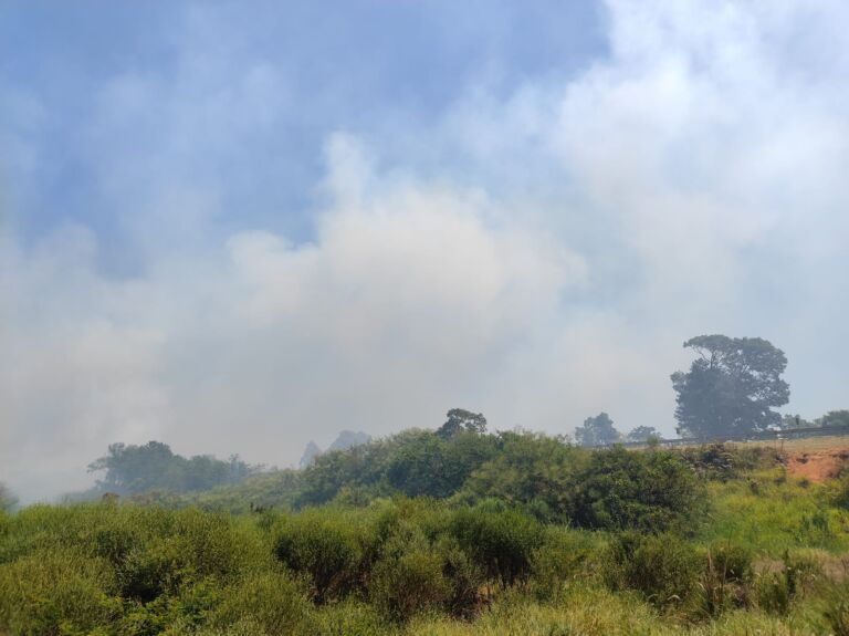 Incêndio se alastra e atrapalha motoristas entre Canoas e Nova Santa Rita