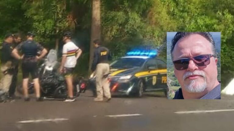 Homem morre após colisão lateral entre moto e caminhão