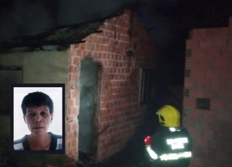 Mulher morre após casa ser destruída por incêndio