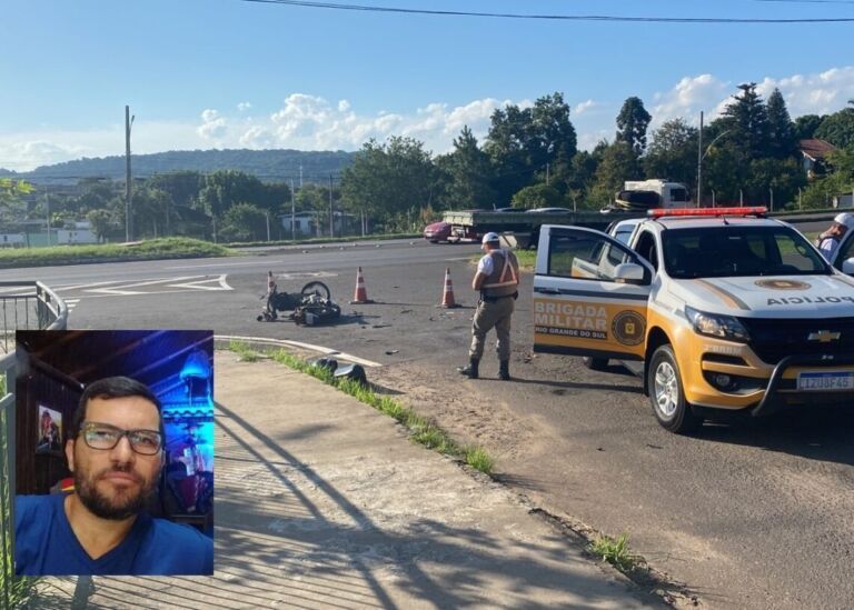 Pai morre após colisão entre moto e caminhonete; A filha estava junto