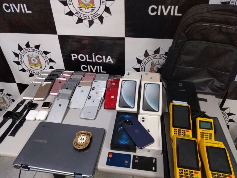 Criminoso vendia celular de forma ilegal pela internet; em Canoas Juntos, aparelhos valiam mais de R$ 45 mil