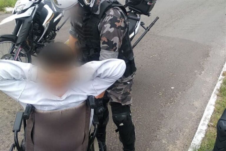 Cadeirante é preso pela 2° vez assaltando pedestre