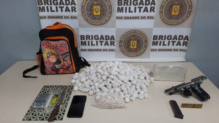 ‘Gerente’ do tráfico é preso com arma e mochila com droga