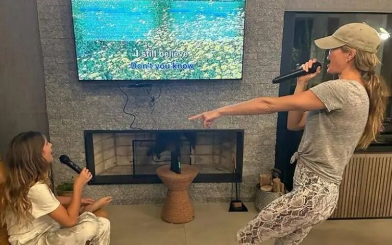 Gisele Bündchen está de férias com a família no Rio Grande do Sul