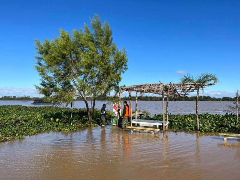 Saiba como está o nível do Rio dos Sinos na Praia do Paquetá em Canoas