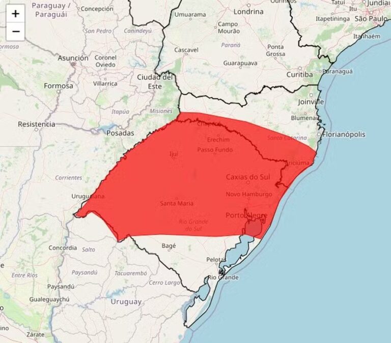 CANOAS: Instituto de Meteorologia emite alerta vermelho para temporal com granizo e ventos fortes