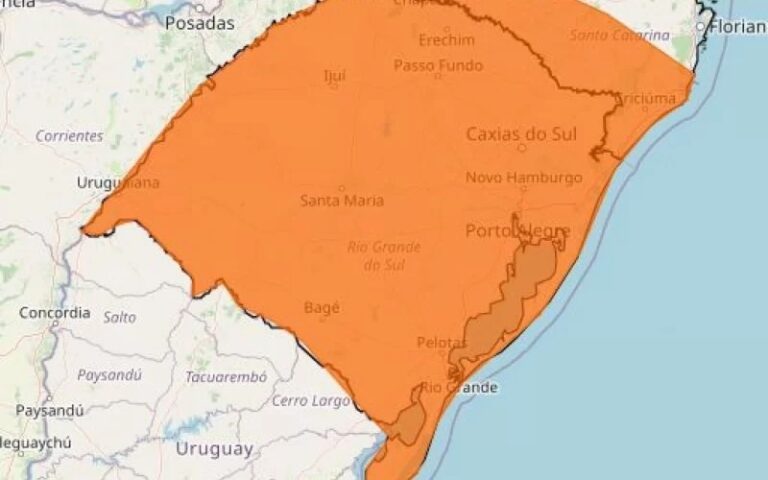 ATENÇÃO: Instituto de Meteorologia emite alerta laranja de temporal para todo o Estado