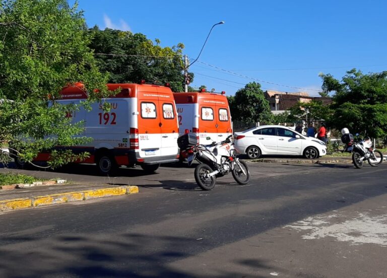 CANOAS: Criança é socorrida pelo SAMU após acidente de trânsito