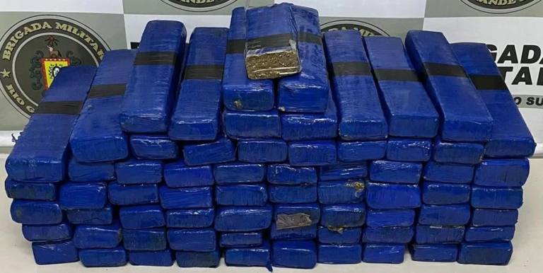 POLÍCIA: Brigada Militar apreende mais de 60kg de maconha