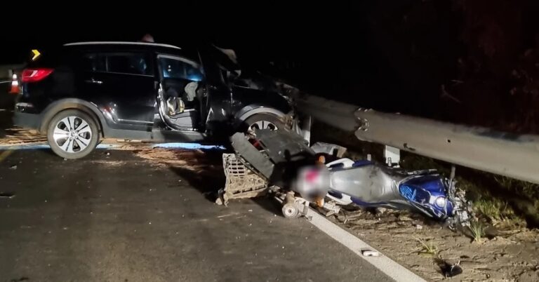Motociclista morre após colisão frontal com carro