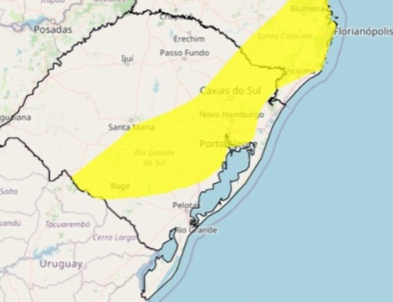INMET emite alerta de ventos fortes para as próximas horas em Canoas