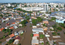 80% de Canoas foi atingida pela enchente. Atualmente, cerca de 20 mil moradores estão em abrigos. Os dados são da prefeitura
