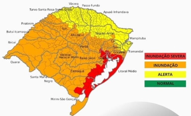Defesa Civil emite alerta de inundação severa para Canoas e região