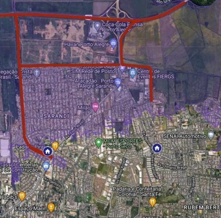 Defesa Civil alerta para transbordamento do dique da Fiergs