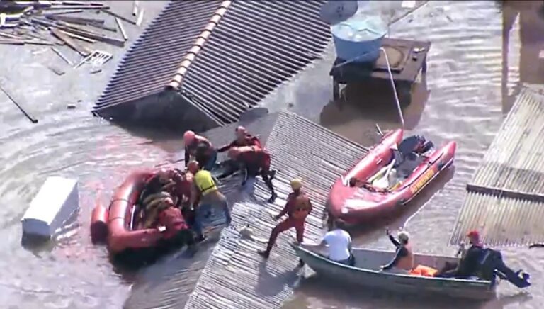 Cavalo “Caramelo” é resgatado após ficar no telhado de residência em Canoas