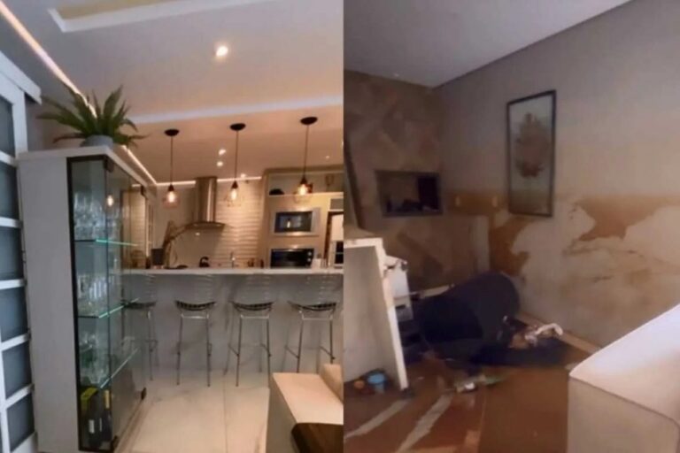 Enchente em Canoas: Influenciadora mostra antes e depois de casa inundada. Força e fé para recomeçar”, afirma a moradora de Canoas.