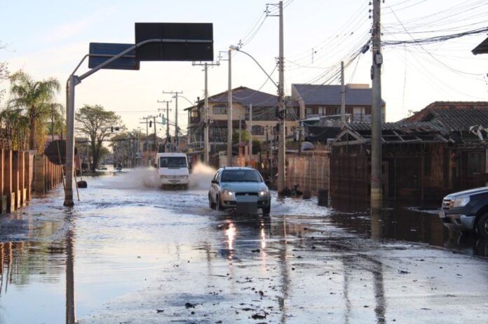 A região foi uma das mais atingidas pela enchente em Canoas.