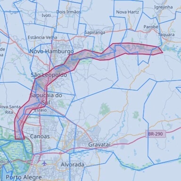 Defesa Civil emite alerta de inundação para o Rio dos Sinos em Canoas