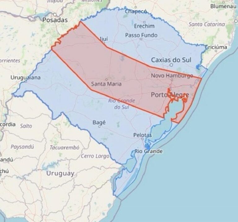Defesa Civil emite novo alerta de temporal com ventos e chance de granizo. O alerta é válido até às 21h deste domingo.