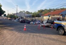 sete pontos de bloqueios no trânsito canoas