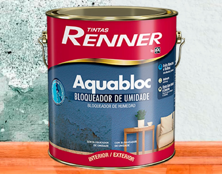 Conheça a tinta que bloqueia umidade. Ela evita o aparecimento de manchas e bolhas causadas pela eflorescência, além de ter ação anti-mofo.