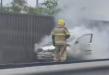 Bombeiros combatem incêndio na BR-116 em Canoas. Ninguém ficou ferido. As circunstâncias do fogo ainda são desconhecidas.