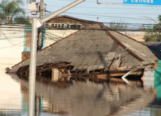 Casa de vitíma da enchente em Canoas