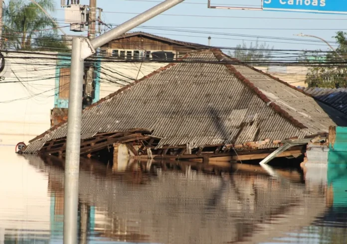 Casa de vitíma da enchente em Canoas