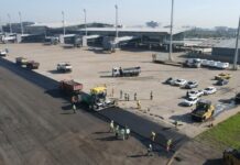 Obras na pista do Aeroporto Salgado Filho