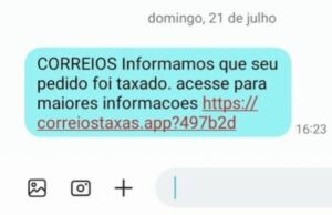 Criminosos usam link falso dos Correios para aplicar golpe