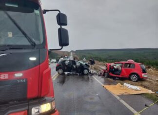 Mãe e filho de 5 anos morrem após colidirem entre dois automóveis na tarde do último domingo (7) em Lages - sc.