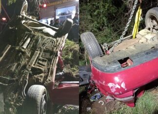 Três pessoas morreram e duas ficaram feridas após acidente de trânsito na RSC-471, em Encruzilhada do Sul, no último domingo (30).