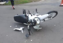 Motociclista ferida acidente Canoas