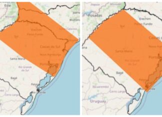 INMET emite dois alertas laranja para risco de temporal no RS