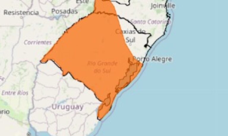Inmet emite alerta de temporal com ventos que podem chegar a 100km/h