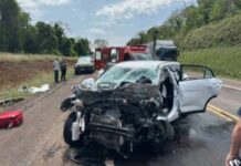 BR-386: Motorista morre em grave acidente entre dois carros