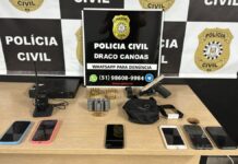 Polícia Civil prende dois criminosos em operação para apreender armas de fogo usadas por facções em Canoas